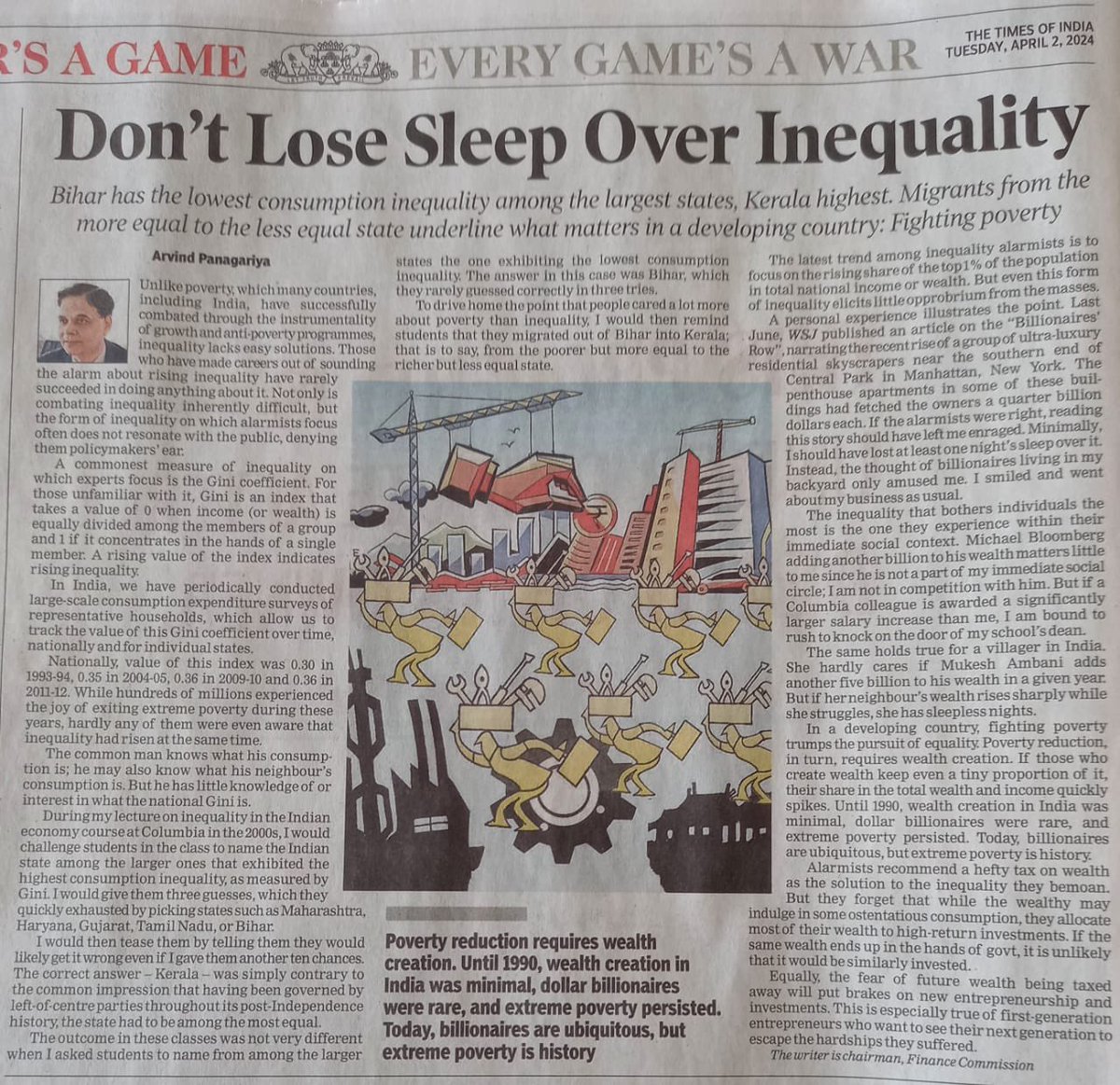 Poverty reduction requires wealth creation which is rarely possibly without an increase in inequality between those who create wealth and the rest. While some love to sound an alarm over such inequality, people at large rarely resent wealth creators.