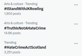 #IStandWithJKRowling #TruthIsNotAHateCrime #HateCrimeActScotland 

.@JK_Rowling is someone I support as nearly 30 year transsexual to use the language that is truth. To say that truth is a hate crime goes against every tenet and fabric of society. The Hate Crime Act of Scotland