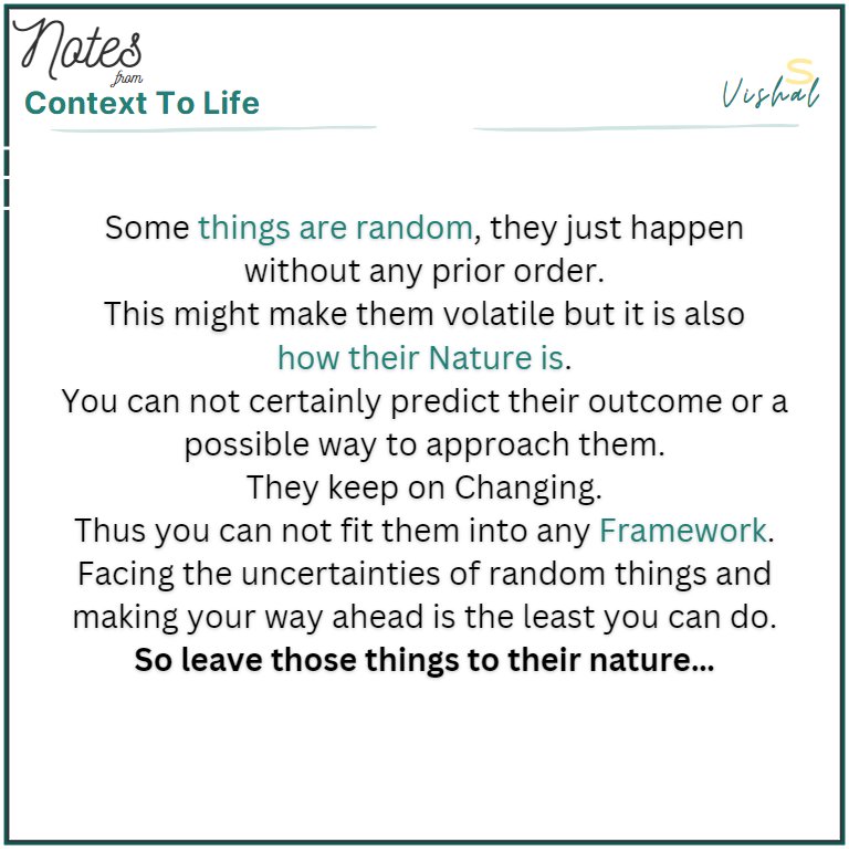 ContextToLife's tweet image. Notes from #ContextToLife 
.
#RANDOM #framework