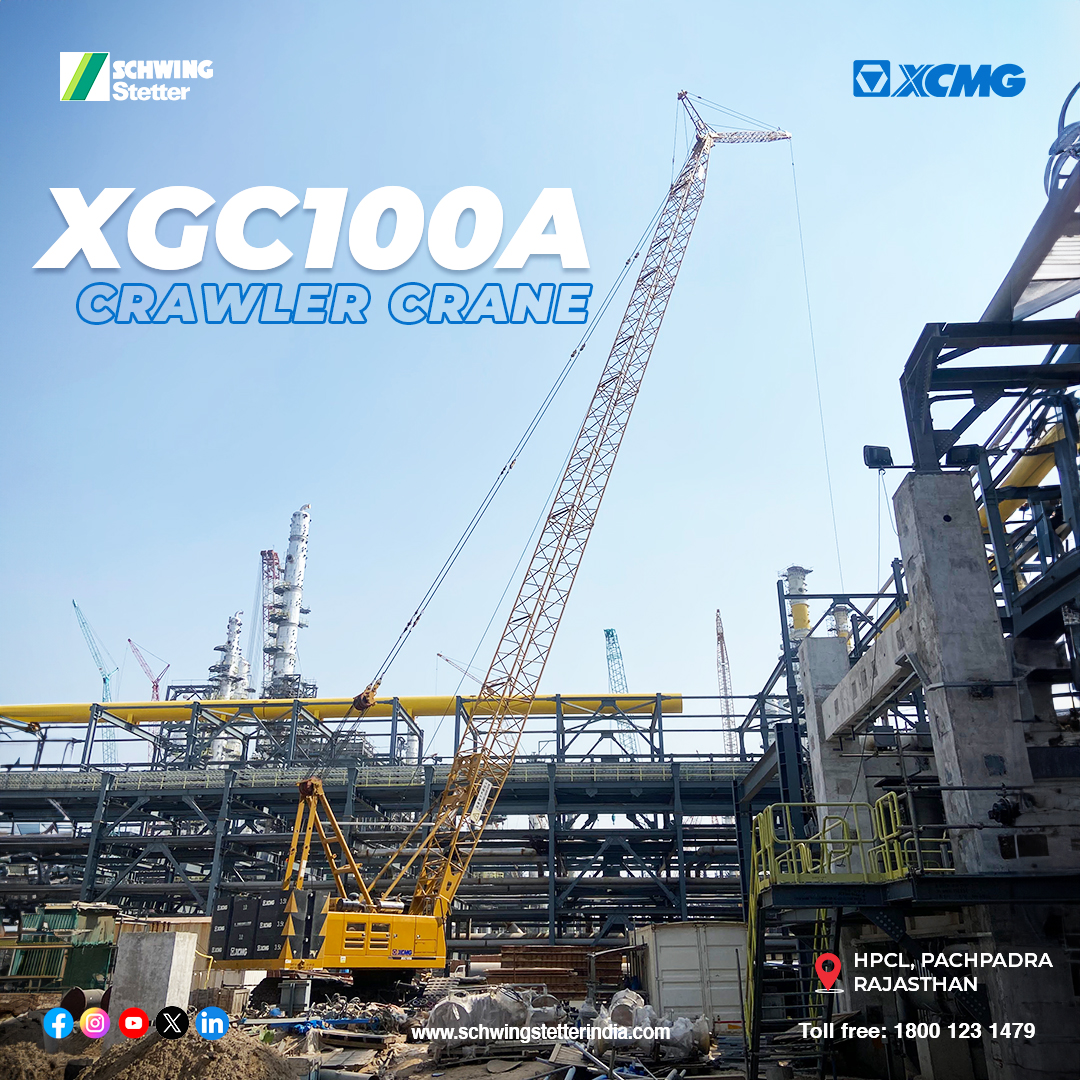 Elevate your capabilities with SCHWING-XCMG India's XGC100A.  Our 100-ton crawler crane tackles heavy lifting challenges with ease, ensuring efficiency and safety on the job site.
#xcmg #schwingstetterindia #xcmgindia #cranes #crawlercrane  #xcmgcranes