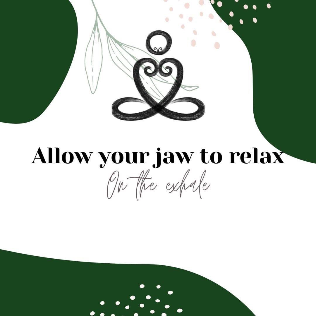 A tip for when your feeling anxious or stressed- allow your jaw to relax on the exhale 🧡