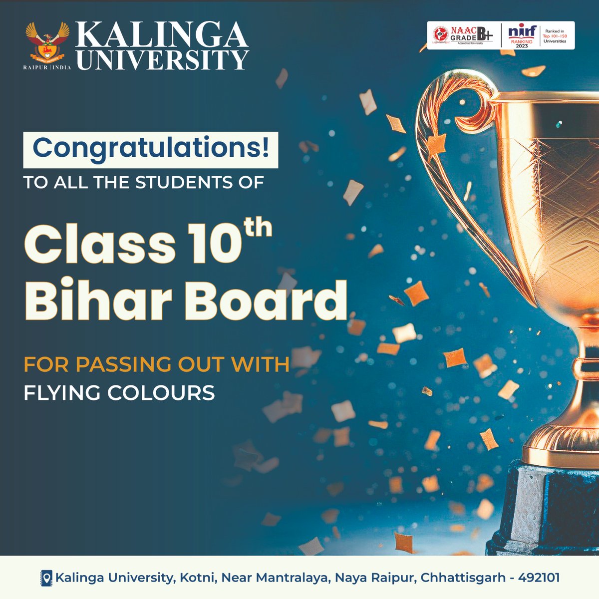 Hearty Congratulations🎓👏 to all the Bihar Students for passing the 10th Board Examination with flying colors. Your hard work & dedication towards achieving your goal has paid off. Embark on the next chapter of your academic journey with high enthusiasm. ⭐ #BiharBoardResults