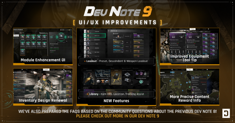 FirstDescendant's tweet photo. 🎮The First Descendant Dev Note Vol. 9 📢

The new Dev Note has arrived!
This time, the Dev Note vol.9 includes the Dev Note vol.8 FAQs as well. 

As always, any question or feedback is more than welcome.

🔗 Learn more about the details
https://t.co/JncS84cnHN https://t.co/CFIXwVxOLL