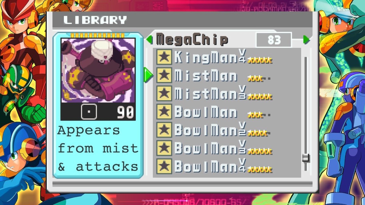 bwhitey1120's tweet photo. Are there any Megaman Battle Network 3 White version players out there on the Switch Legacy Collection who can help me get the 2 remaining Mist Man chips I need to get the fifth completion star? #MMBN3 #MMBN3Blue #MMBN3White #MMBNLC #MegaManBattleNetwork #NintendoSwitch https://t.co/AxAYlRhszU