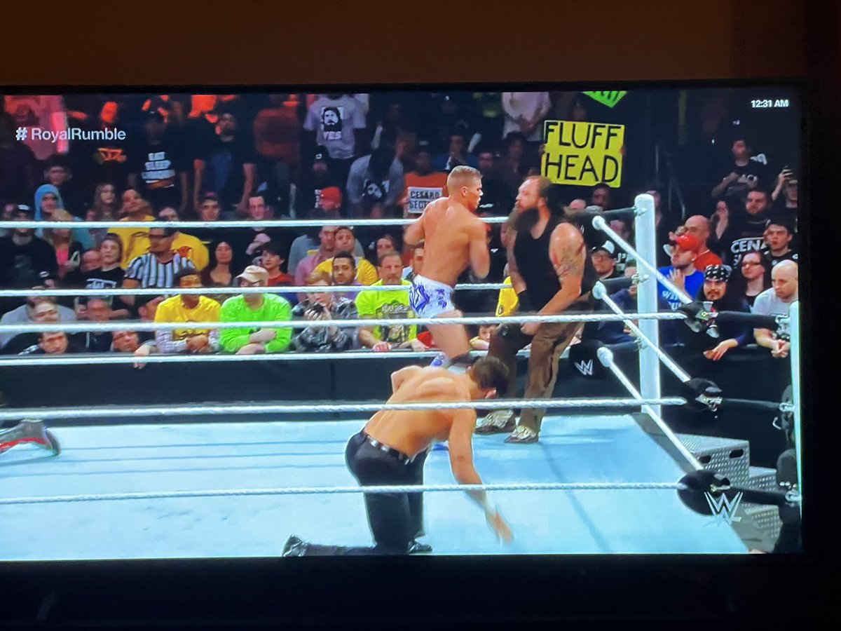 gsus177's tweet photo. Flipping the channels, I come across this Royal Rumble match from years past and good ole Fluff Head was in attendance with The Birds ππ #phish #fluffhead #wwe #RoyalRumble https://t.co/hwLCxnpFcV