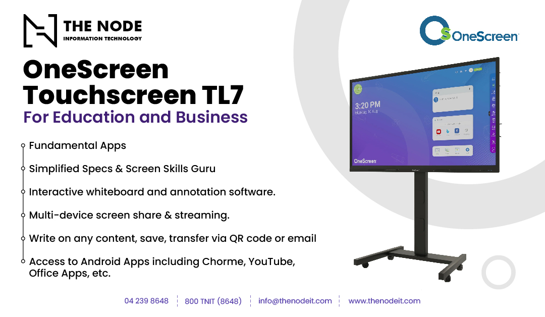 thenodeit's tweet image. Revolutionize collaboration with the OneScreen Touchscreen TL7, innovation meets interaction.   Contact us at: Toll-Free: 800-TNIT (800 8648) 📧 info@thenodeit.com 🌐 thenodeit.com   #IT #DigitalInfrastructure #NodeIT#TouchscreenTL7 #OneScreen