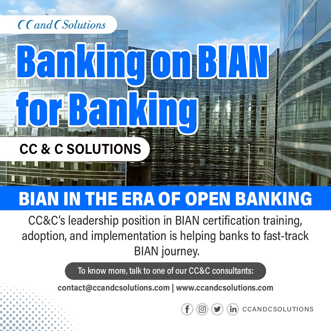 ccandcsolutions's tweet photo. CC&C's leadership position in #BIAN certification training is helping banks to fast-track journey.
More details :contact@ccandcsolutions.com
https://t.co/if5mqNL2dD
#bian #certification #bankingcertifications #bankingcourses #bankingcertificate #bankingtrainingprogram https://t.co/NpL0i49eWN