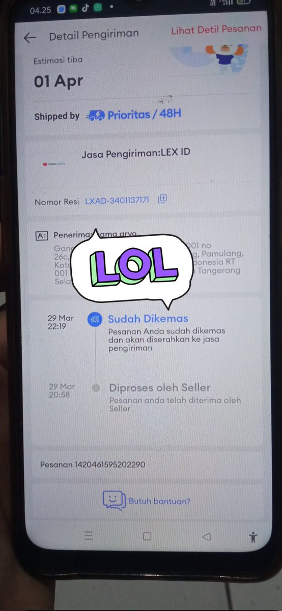 ViktorAgus's tweet photo. @LazadaID , ini gimana estimasi diterima tgl 1 april, ini sudah tgl 2 april tapi status masih kaya gituu https://t.co/v1ue0lvyvl