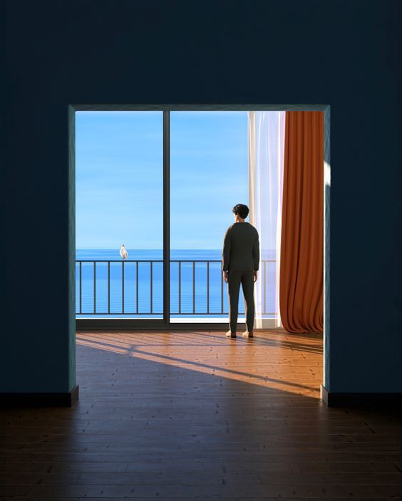 ❀　

از هجوم روشنایی، شیشه‌های در تکان می خورد! 

صبـح شد! 
آفتـاب آمد!