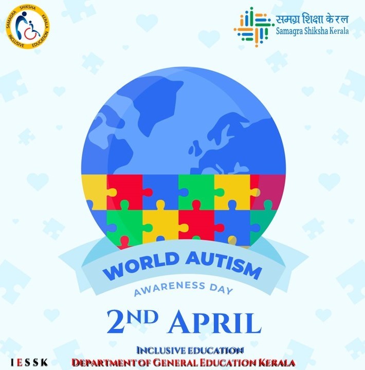 Every year, on April 2, the global awareness event of World Autism Day is observed to raise awareness about autism spectrum disorders (ASD). #WorldAutismAwarenessDay #kerala #keralaeducation #inclusiveeducation #austismawareness #SamagraShiksha #samagrashikshakerala
