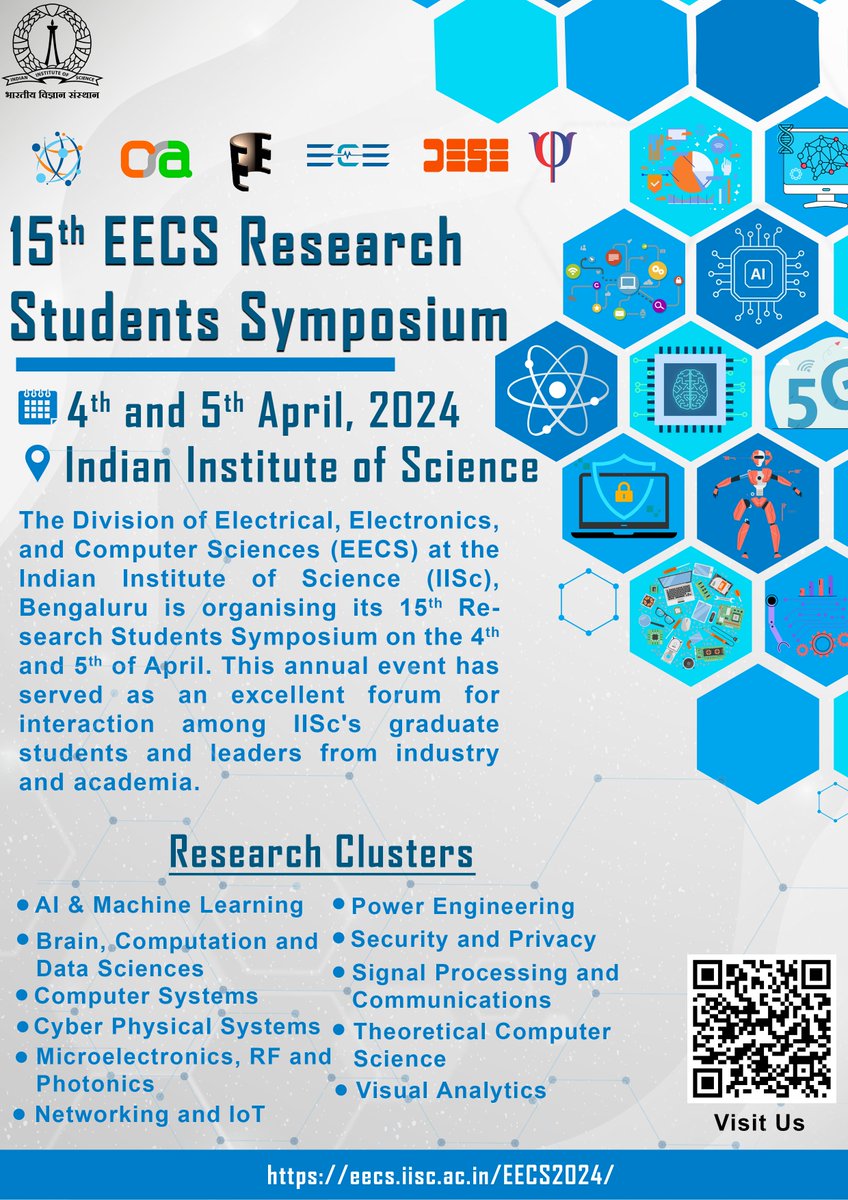 Department of Electrical Engineering - IISc (@ee_iisc) on Twitter photo The EECS division cordially invites you to the EECS Symposium on 4th & 5th April 2024.
For more details please see: lnkd.in/dbZAZfEs
Registration link for the event: EECS Symposium 2024 Registration Form.https://lnkd.in/d-yWZZty
<a href="/iiscbangalore/">IISc Bangalore</a> <a href="/EecsIisc/">EECS @ IISc, Bengaluru</a> The EECS division cordially invites you to the EECS Symposium on 4th & 5th April 2024.
For more details please see: lnkd.in/dbZAZfEs
Registration link for the event: EECS Symposium 2024 Registration Form.https://lnkd.in/d-yWZZty
<a href="/iiscbangalore/">IISc Bangalore</a> <a href="/EecsIisc/">EECS @ IISc, Bengaluru</a>