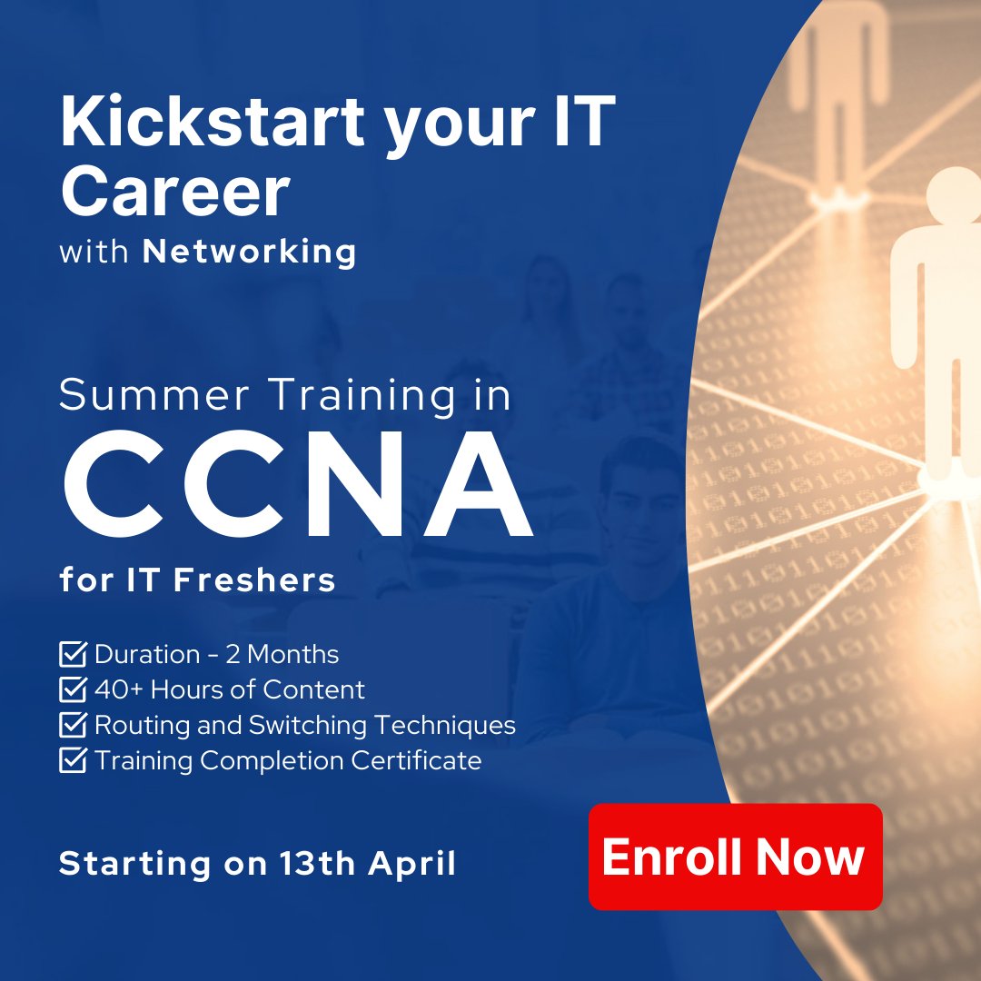 KRNetworkCloud1's tweet photo. Summer Training 👨🏻‍💻 : 

📌CCNA
📌Data Science
📌Cloud Computing
📌Linux
📌Machine Learning

Click Here - https://t.co/Hfawmcd7gd
Enquire Here :
+91 9555378418
Our website: https://t.co/CdtT0RrOGc

#KRNetworkCloud #summertraining #MakingIndiaFutureReady #summertrainingonline https://t.co/wlMd4k8ofE