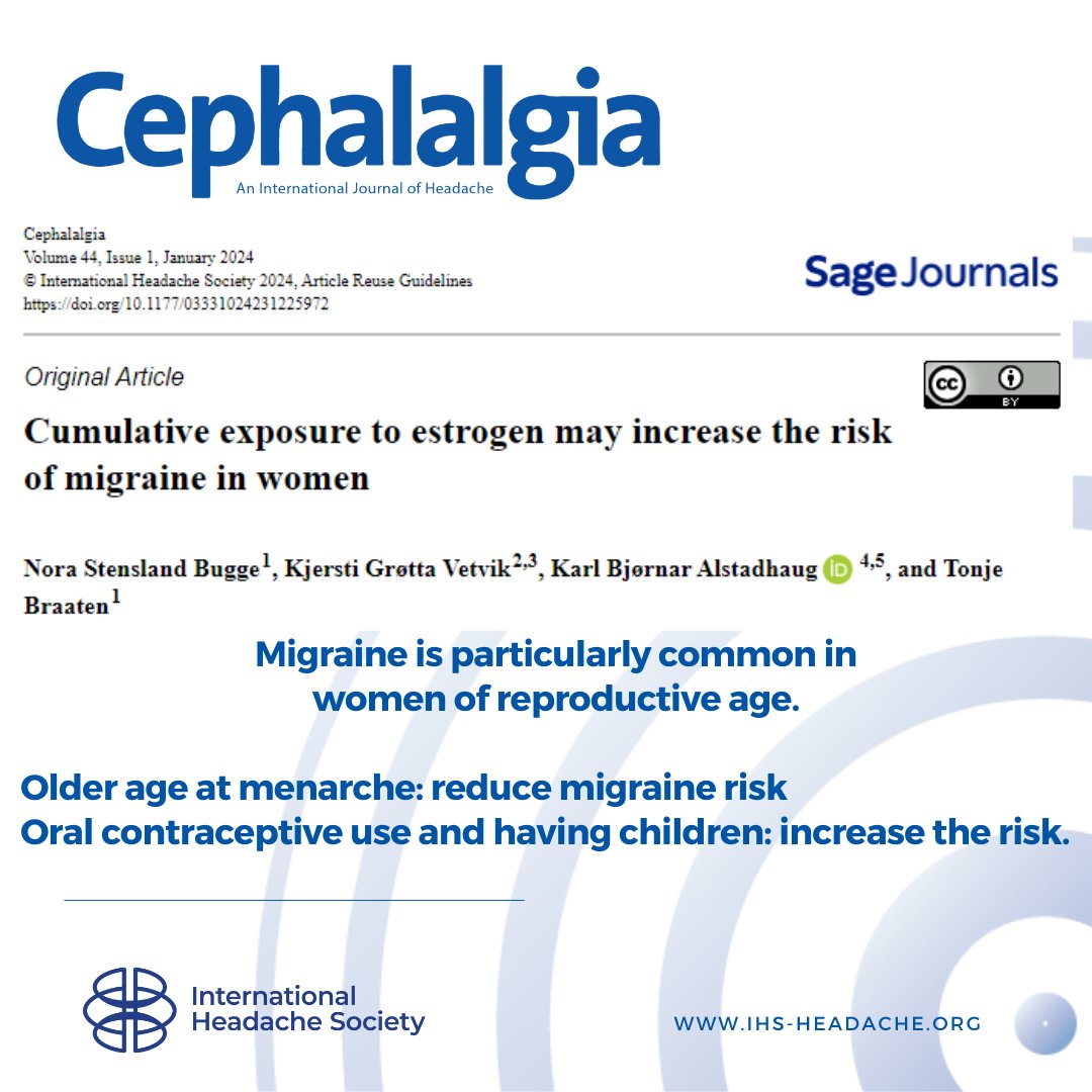 Migraine Mysteries for Women 🌸: Findings suggest starting menstruation later may lower migraine risk, while oral contraceptives and motherhood could raise it. A pivotal insight for women's migraine management. #Migraine #WomenHealth sagepub.pulse.ly/i44cfxuxzl #headache