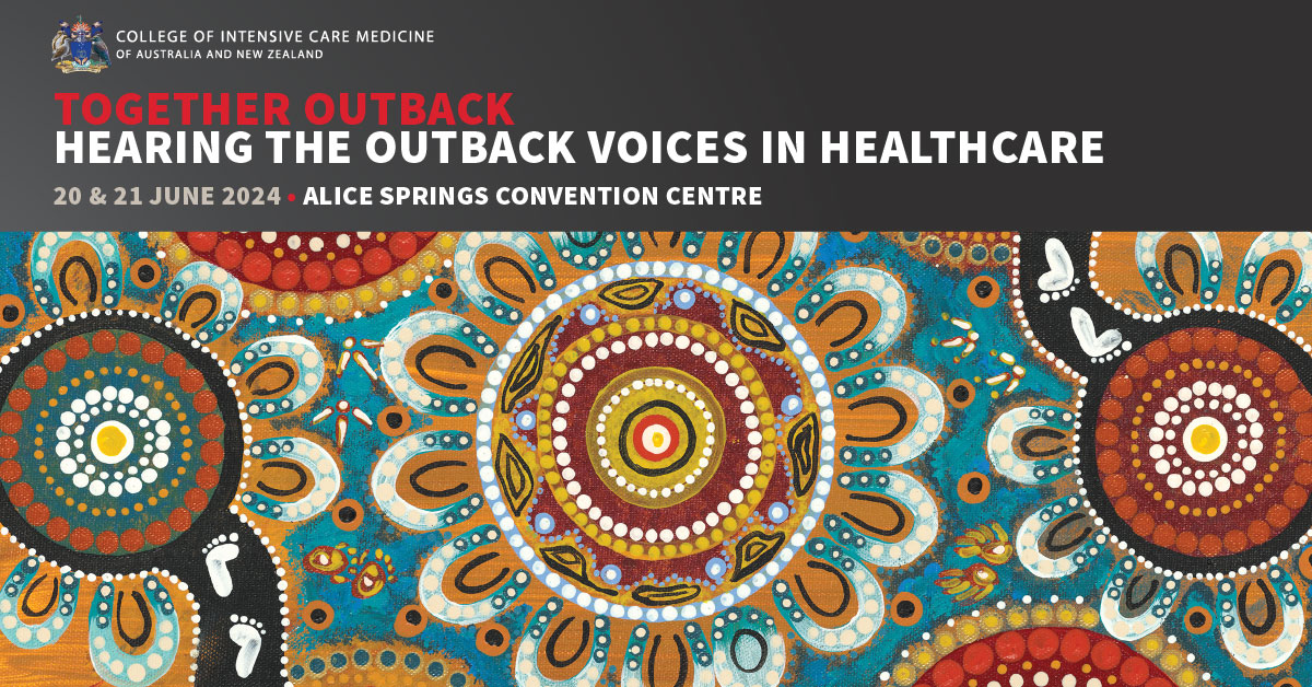 Don't miss our one-time Rural Conference in Alice Springs from 20 - 21 June 'Together Outback: Hearing the Outback Voices in Healthcare' is an important forum that examines challenges of critical care in rural and remote settings NO COST to register➡️ portal.cicm.org.au/events/rural-c…