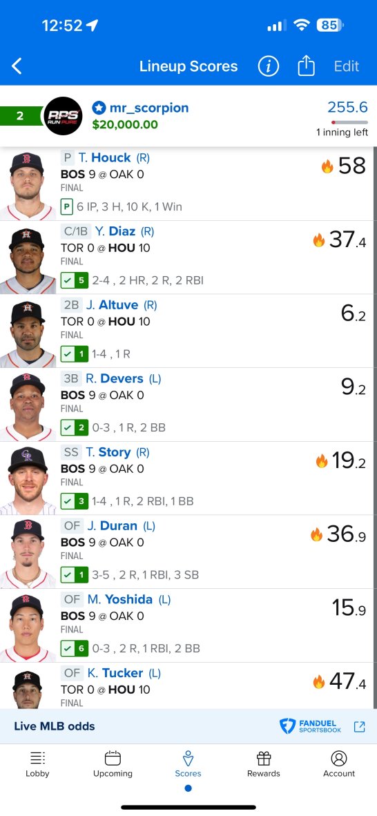 20K and a #Fanduel Finals seat. Strong start to the MLB season over at @RunPureSports WE. BUILD. WINNERS. JOIN US.