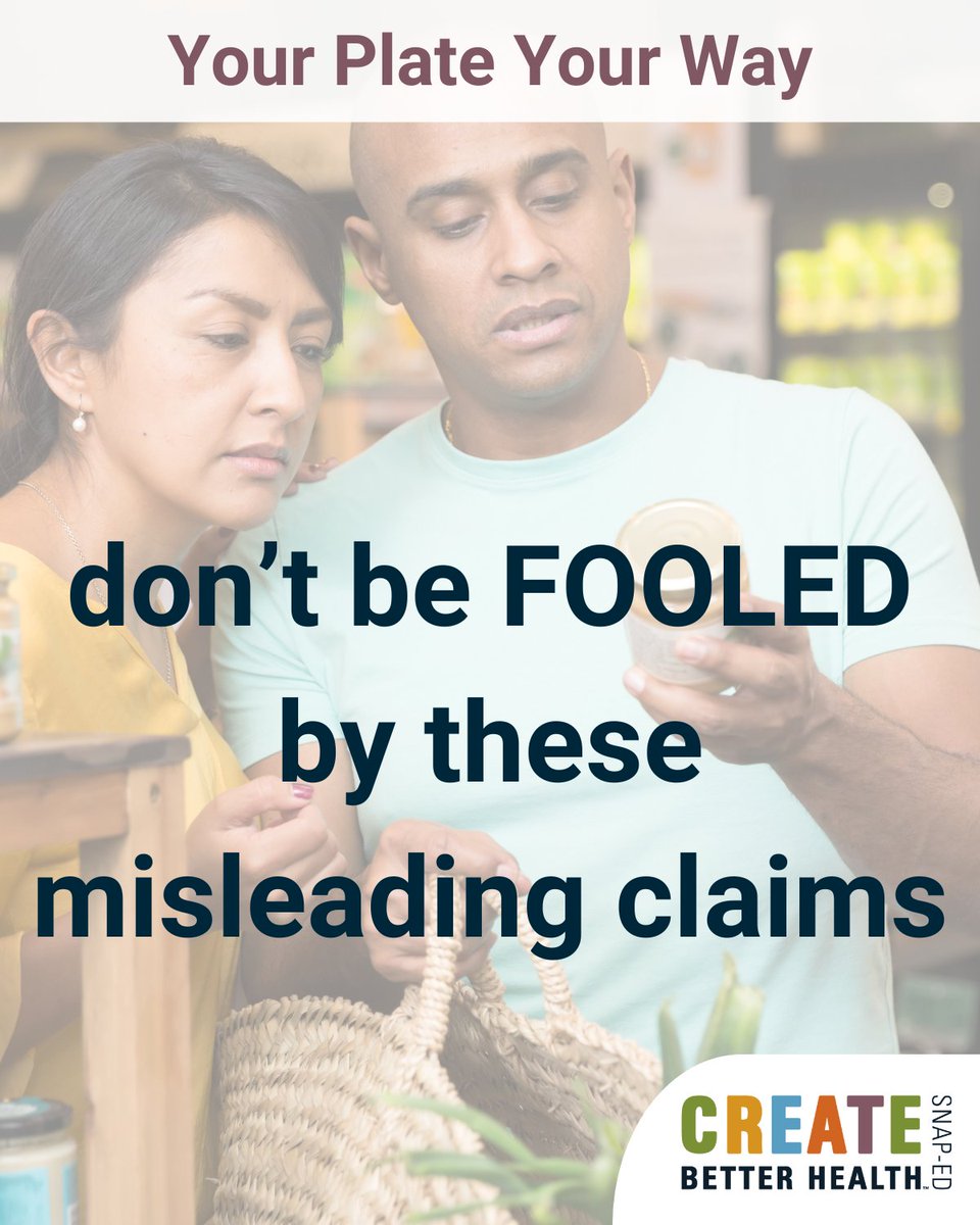 CBHUtah's tweet photo. Watch out for these misleading claims!

Always look at the nutrition facts label and the ingredients list. Package labeling can be very deceptive. These are just a few of the misleading claims found on food labels.

#createbetterhealth #yourplateyourway #aprilfools https://t.co/IT6f9hevcS