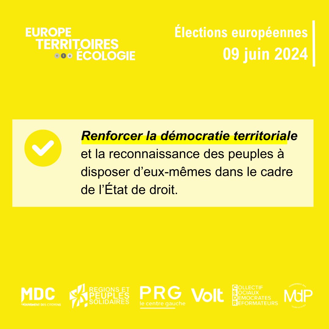 PartiRadicalG31's tweet photo. • • • 🇪🇺 #EUROPE #TERRITOIRES #ECOLOGIE

➡️ Le #09juin , les #citoyens vont voter pour leurs représentants. Le #PRG  s'associe à une coalition progressiste pour défendre les valeurs qui sont les nôtres. Pour une Europe qui fonctionne 🟢, qui protège 🟣 et qui respecte 🟡. https://t.co/5i29Csjytp