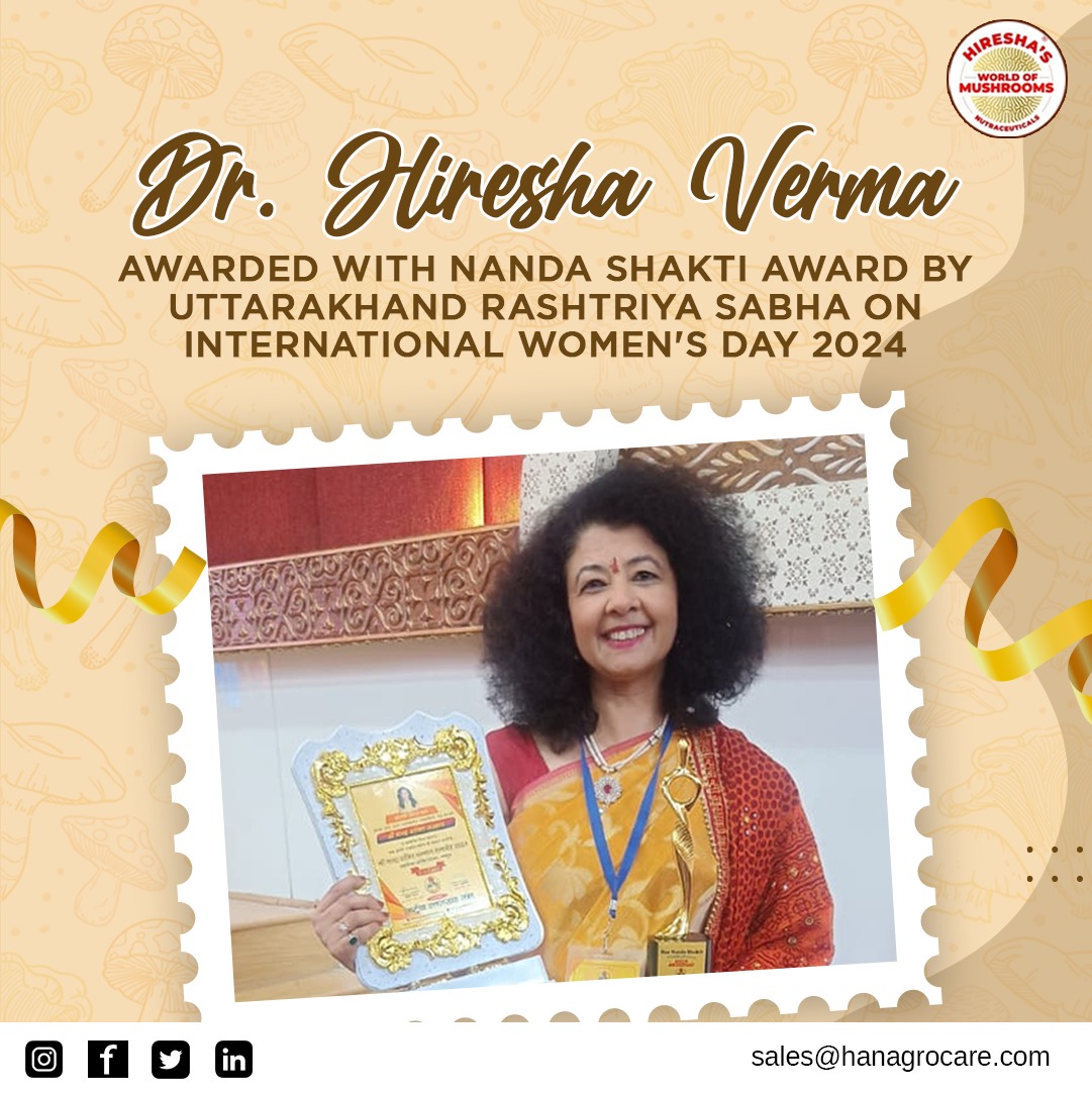 HanAgrocare's tweet photo. Dr. Hiresha Verma, founder &amp; CEO of Han Agrocare has been awarded the esteemed Maa Nanda Shakti Award by Rashtriya Uttarakhand Sabha on March 18, 2024. Only ten women were selected nationwide &amp; we couldn't be prouder to have one of our own recognized for her contributions. https://t.co/ZMA81EfnHD