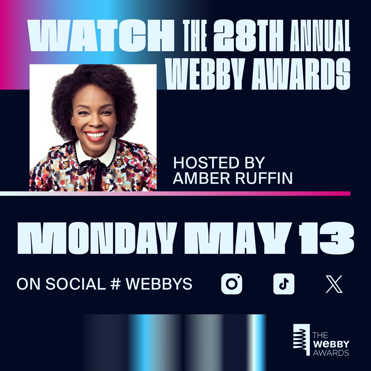 Secret's out 🫢 @amberruffin is this year's Webby Awards Host! We couldn't be more excited to have make this announcement ahead of our Nominee announcement in a few hours. Stay tuned!