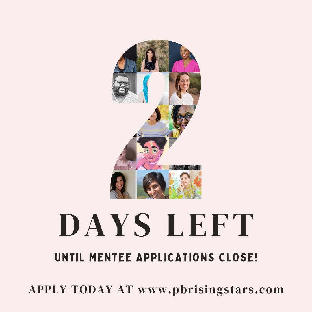 Have you gotten your apps in yet?! TWO DAYS LEFT until #PBRisingStars Mentee apps close! Are you applying to Marzieh or Julia for the One-App-A-Day Challenge? BIPOC, Unagented authors: pbrisingstars.com/marzieh Unagented illos and author-illos: pbrisingstars.com/julia #kidlit