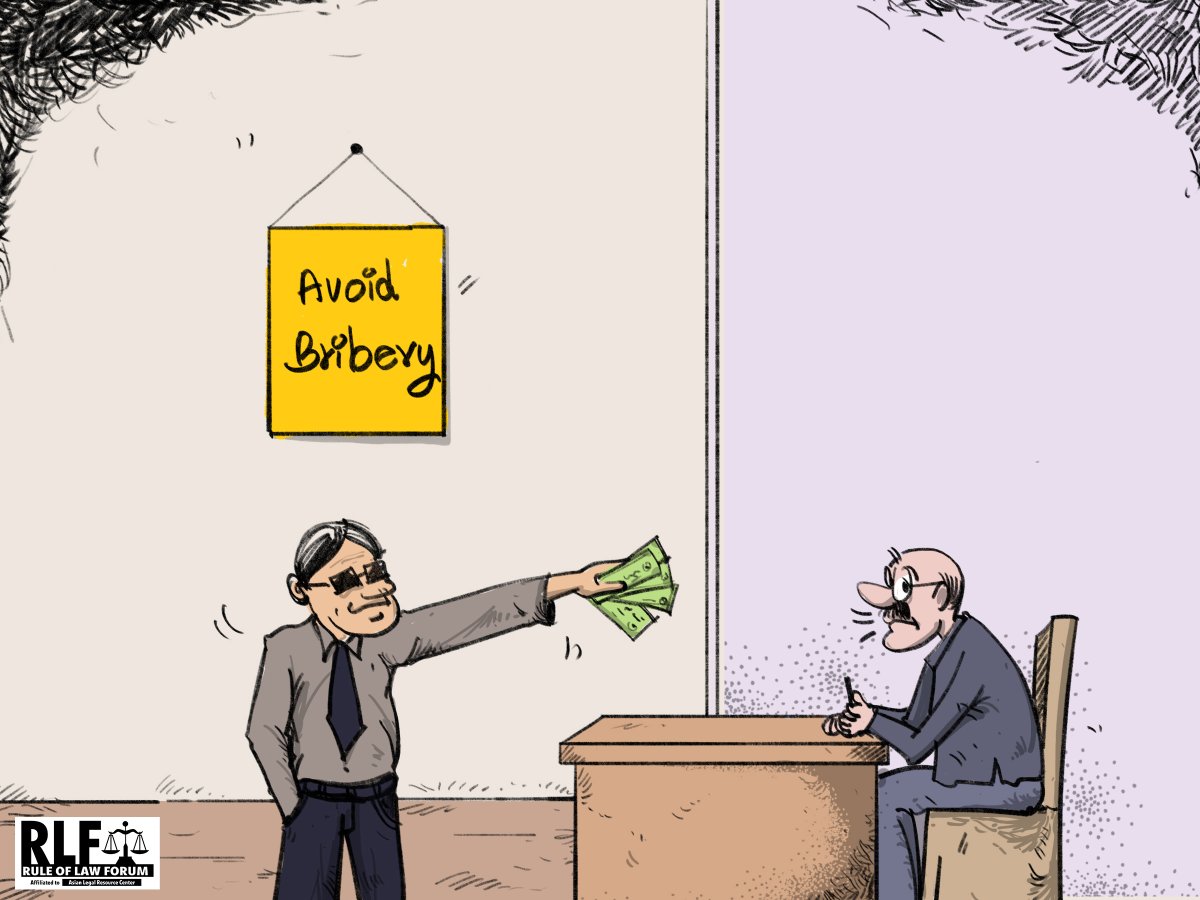 RuleofLawForum's tweet photo. Avoid bribery https://t.co/hAExS0V6Yr