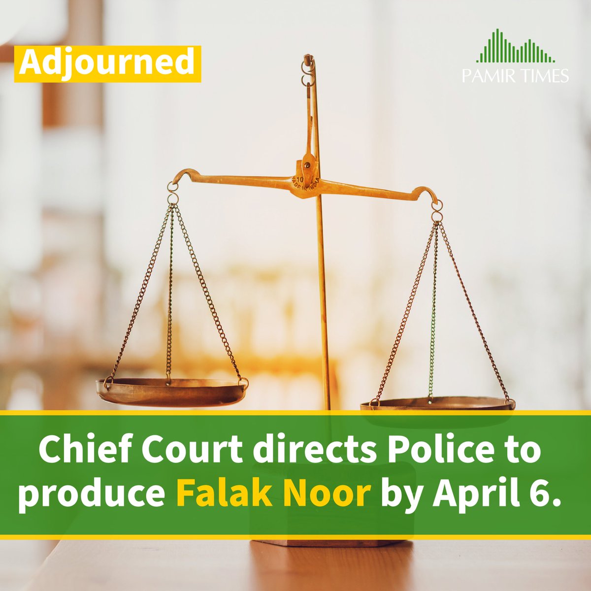 Falak Noor Case: The chief court of Gilgit-Baltistan has extended the hearing date and directed the #Gilgit-#Baltistan Police to produce Falak Noor before the court on April 6, 2024. Police today requested the court to extend the date, promising that they were “close” to