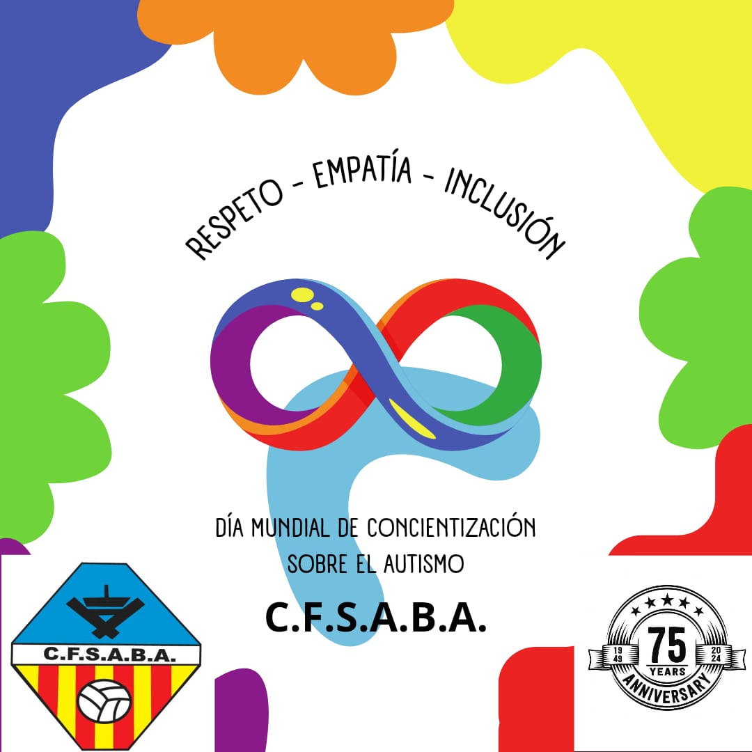 CFSABA's tweet photo. 🔵🔴💛CLUB

📝 Día 2 de Abril: Día mundial de concentración sobre el autismo.
Desde el C.F.S.A.B.A nos solidarizamos con vosotros.

#aúpasaba 
#contigosomosmasfuertes https://t.co/oSGHG2Avan