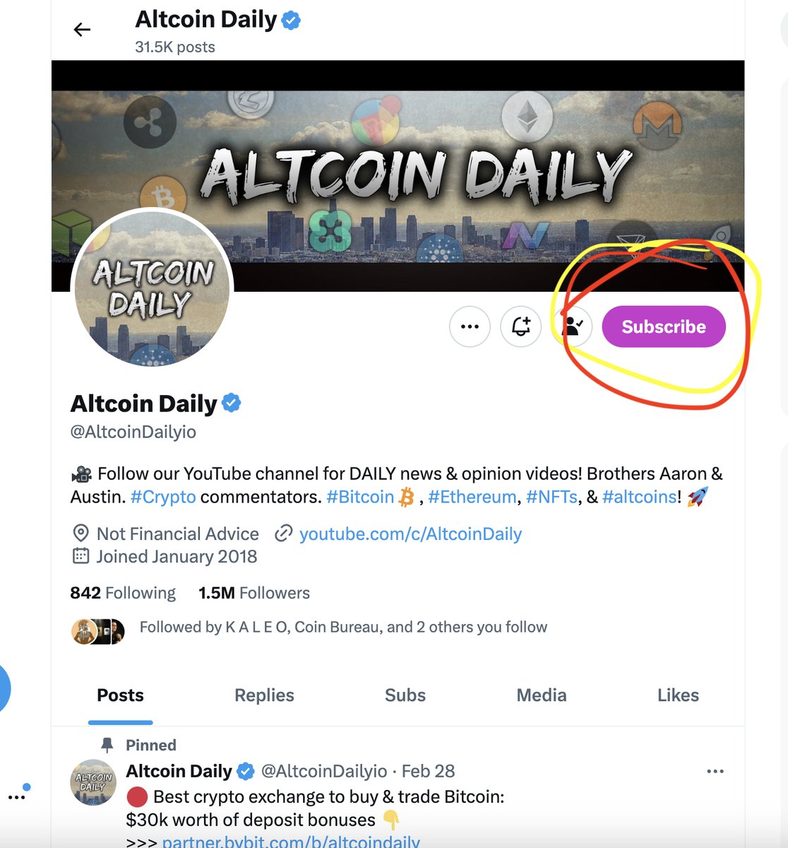 AltcoinDaily's tweet image. I like helping small 𝕏 creators!! 😀

I want to follow you &amp;amp; blow you up!

1.5 million eyes are gonna see you

❤️&amp;amp;RT this post
👉 Subscribe to me on 𝕏.

Do this &amp;amp; I&apos;ll tag you &amp;amp; blow up your 𝕏 account!