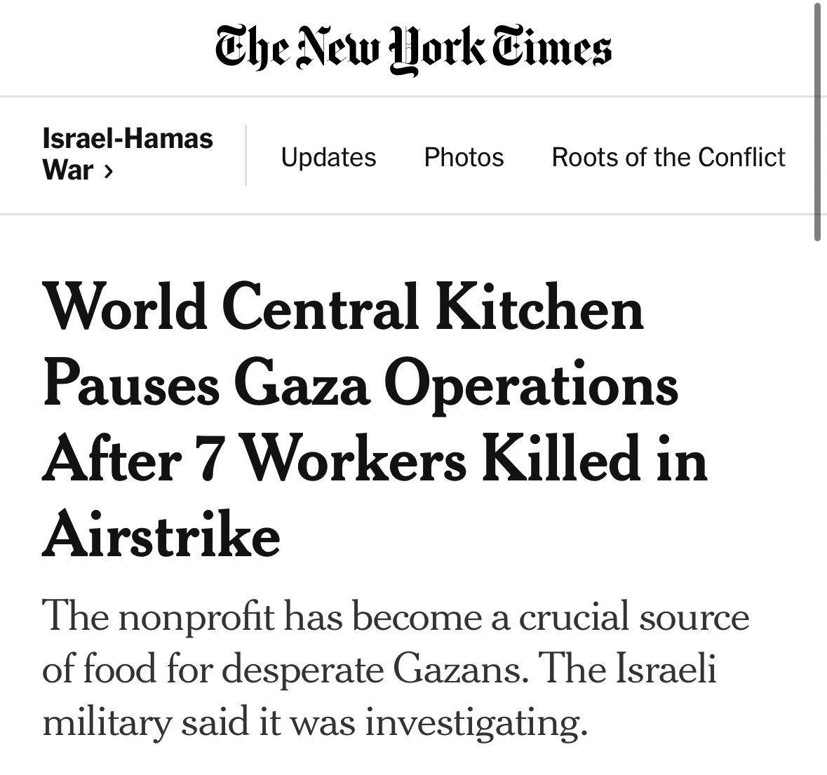 And this is why @WCKitchen workers were targeted -to this end: to stop the administration of food. To deter any humanitarian workers & orgs. Haven’t heard of any soup kitchens being targeted, but the Israelis are bent on starving Palestinians - so not a matter of if, but when.