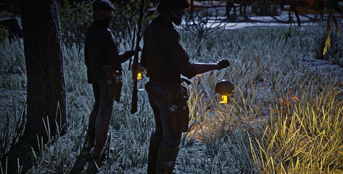 TenorsRDO's tweet photo. sometimes, unlikely duos end up with an evening to themselves... and somehow lose the whole camp in the process #RedDeadRedemption2 #RDR2 #RedDeadOnline #SaveRedDeadOnline #DigitalPhotography https://t.co/YLnG97jWT4