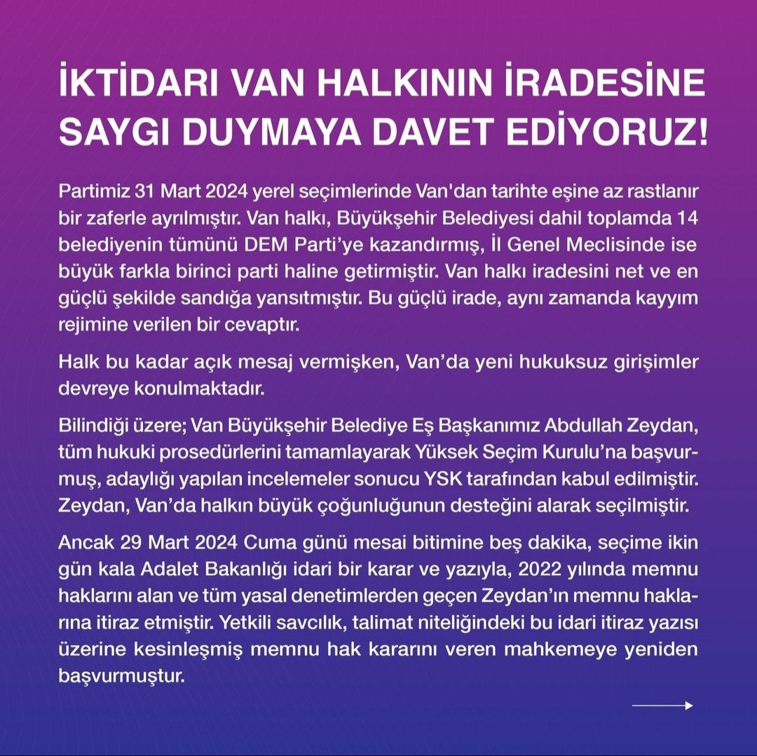 DEMKusadasi's tweet photo. İktidarı halk iradesine saygı duymaya davet ediyoruz! https://t.co/ydZ5GZWk8Z