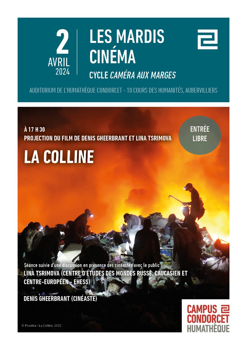 🇹🇯🎦| Mardis Cinéma du mois d'avril Ce soir @Humatheque présente le film documentaire de D.Gheerbrant et L.Tsrimova : 'La Colline' 📍Auditorium 🕤17h30 entrée libre →humatheque-condorcet.fr/fr/agenda-de-l…