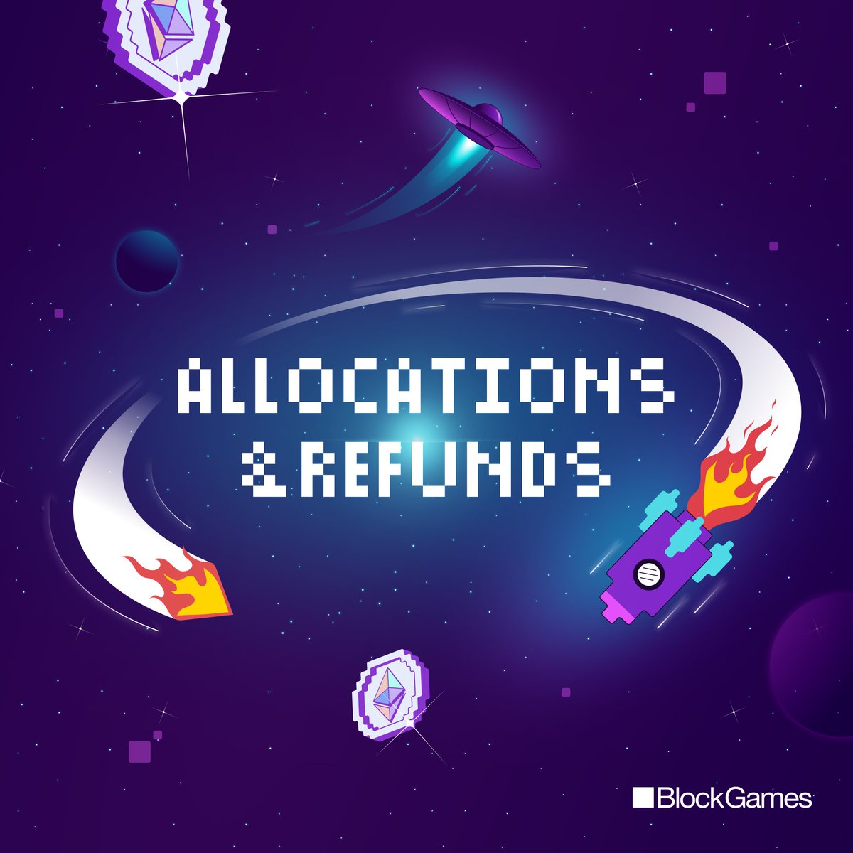 🟪 Allocations & Refunds of $BLOCK Pre-sale are LIVE 👇 With Pre-sale oversubscribed by over 770%, all successful allocations can be checked via our only safe & official link, along with refunds for Open tier participants only. presale.blockgames.com 🚨 Reminder not to sell…