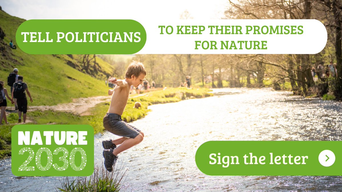 Nature needs action. That's why through #Nature2030 we're calling for 👇 👩‍🌾More funding for nature-friendly farming 🌊Making polluters pay 🏞️More space for nature 🌱Support green jobs 🌳A right to a healthy environment Add your voice to the campaign 👇 bit.ly/nature_2030