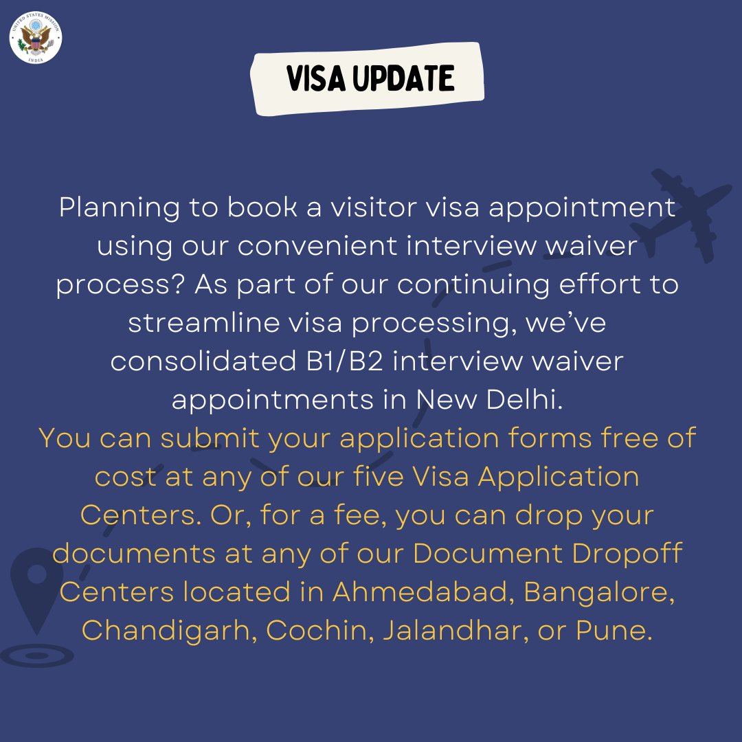 Planning to book a visitor visa appointment using our convenient interview waiver process? You might notice something new. As part of our continuing effort to streamline visa processing, we’ve consolidated B1/B2 interview waiver appointments in New Delhi going forward. You’ll…