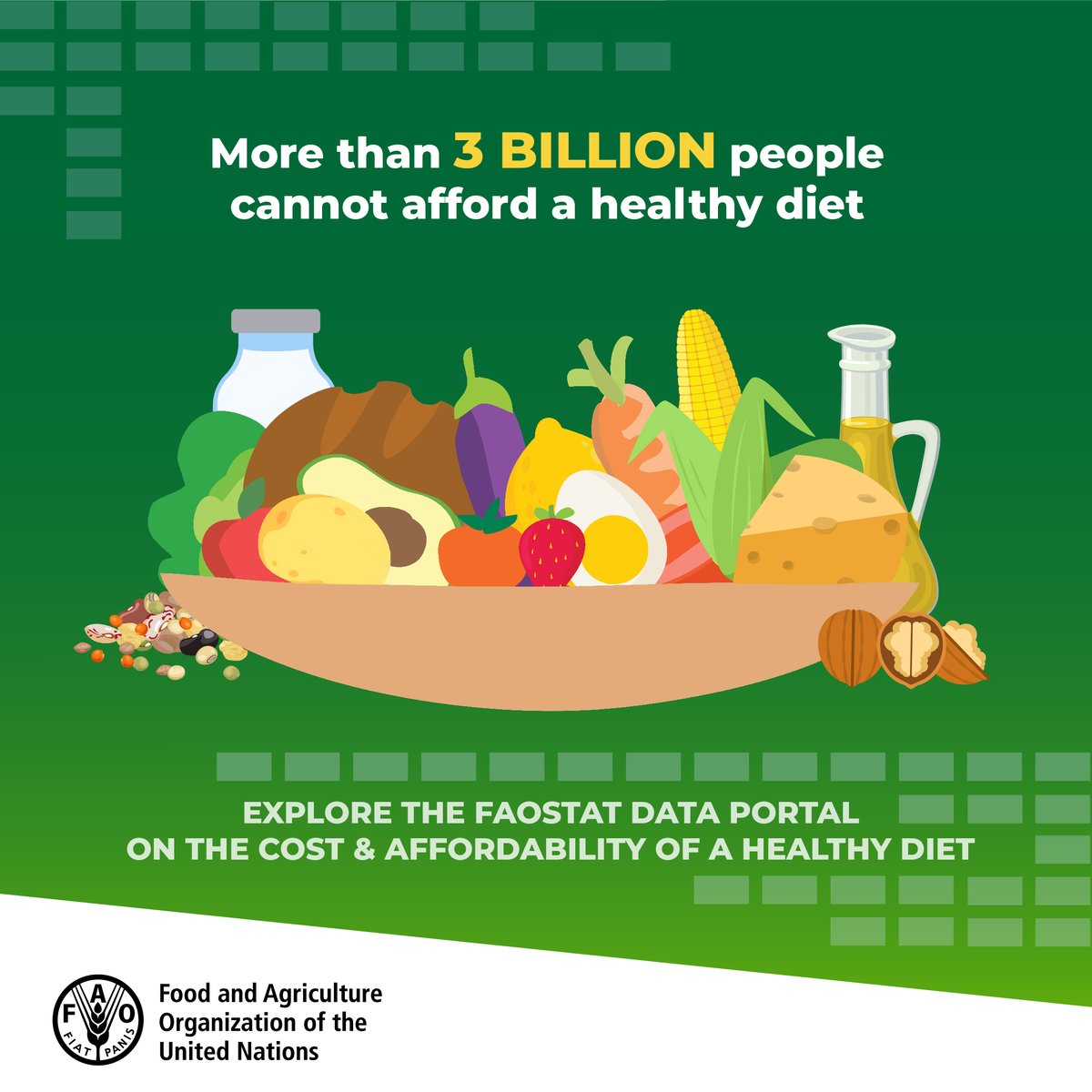 #DYK there is a #FAOSTAT data portal on the cost & affordability of a healthy diet🍽️❓ Explore for yourselves👇 fao.org/faostat/en/#da…