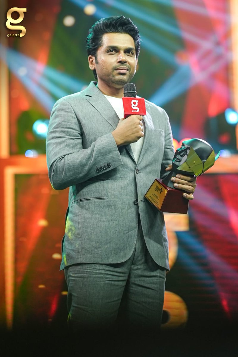 • Our Man @Karthi_Offl Anna Has Won The 'Entertainer Of The Decade' Award At Galatta Golden Stars 2024. 😎💥 Congratulations King Maker #Karthi Anna You Deserve It! ❤️💐