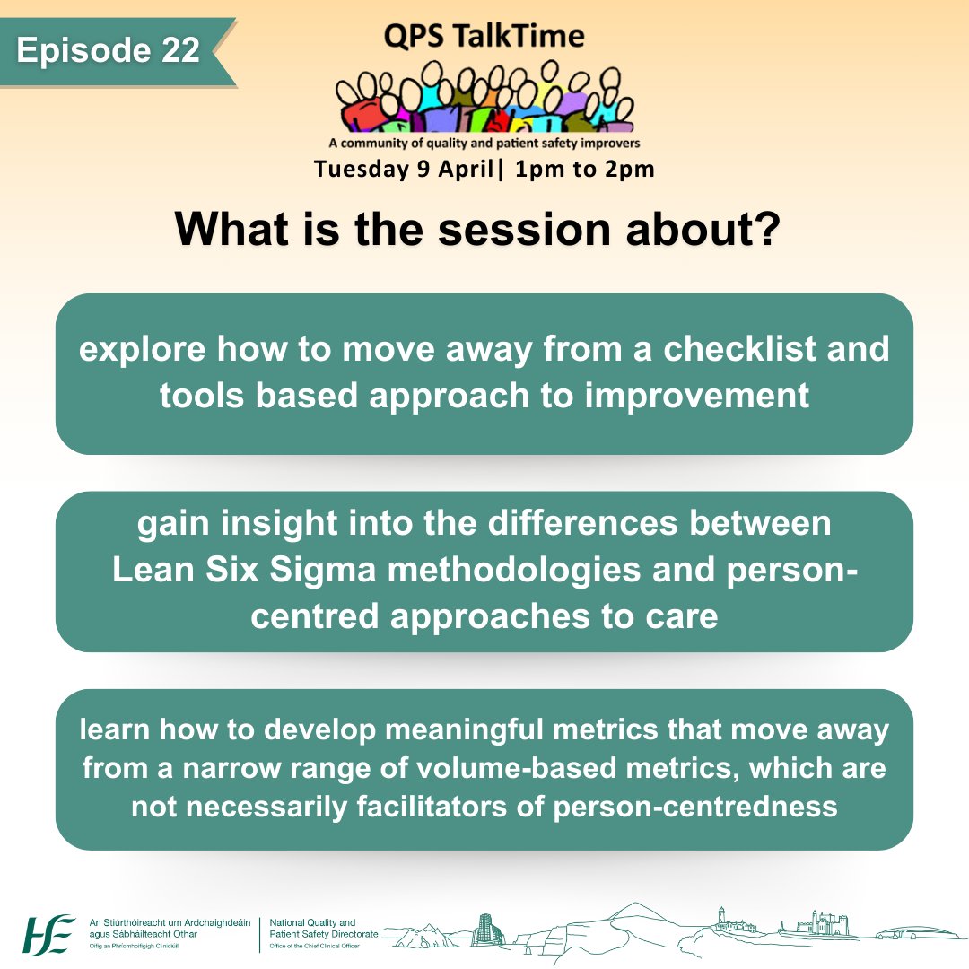 📢1 week away from our next QPS TalkTime with @DrSeanPTeeling Find out more about the session below👇 Register at this link www2.healthservice.hse.ie/organisation/n…