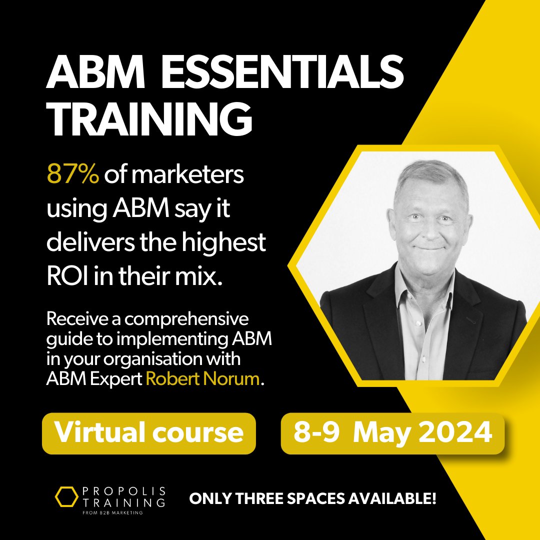ABM & Demand Generation Expert @Robert Norum will provide you with a highly practical overview of how ABM works, what it looks like in practice, and how to adopt and deliver it successfully in your business. Learn more and book below: okt.to/3RycDs
