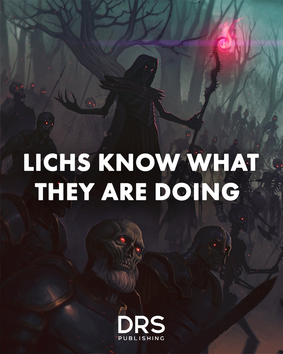 Lichs Know What They are Doing - 📜✨  Uncover the secrets of becoming a lich, their strengths, weaknesses, and the quest for immortality. Perfect for spellcasters dreaming of eternal life to master their craft. Link 👇🏽

#dnd #dnd5e