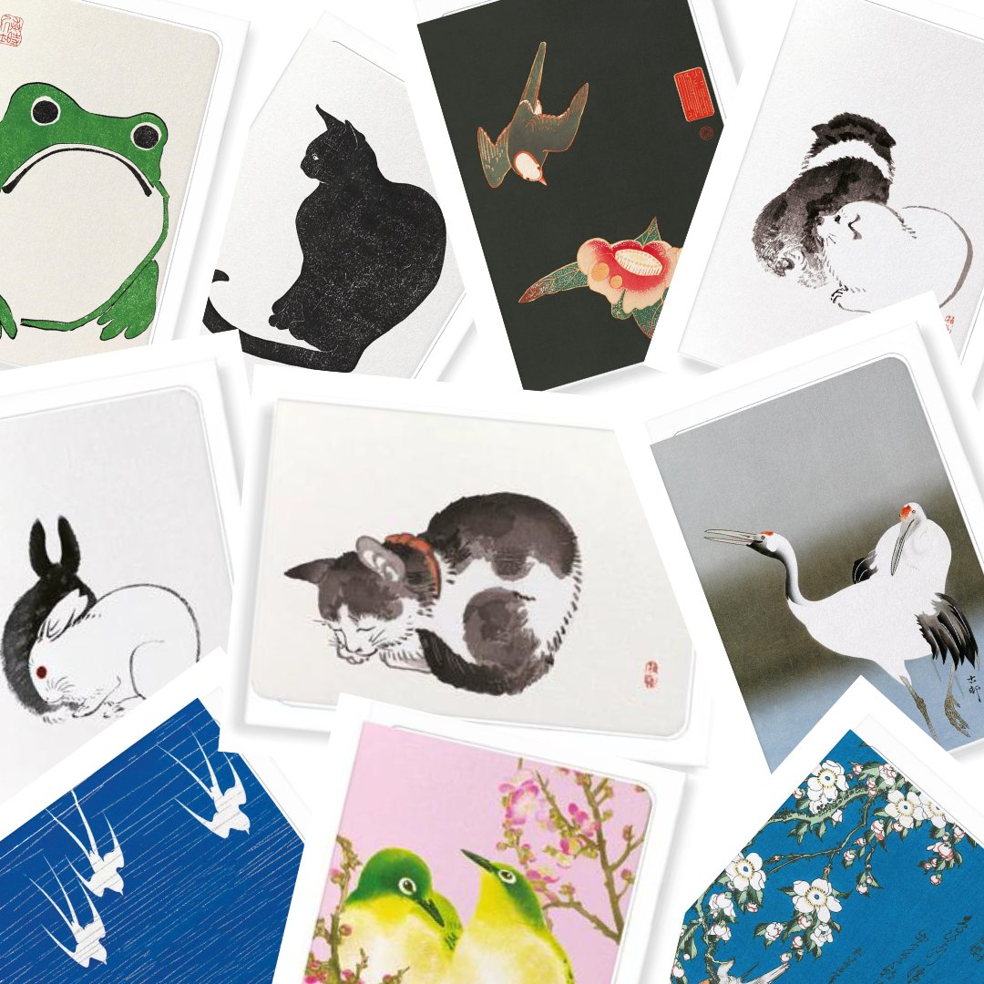 BACK IN STOCK｜‐Greeting cards‐ Enchanting collection of Japanese animal motif greeting cards is restocked, including the much-loved “Japanese frog design”! #swaygallery #swaygallerylondon #swaylondon #cards #japan #japanesemotif #japaneseart #frog #cat #rabbit #bird #dog