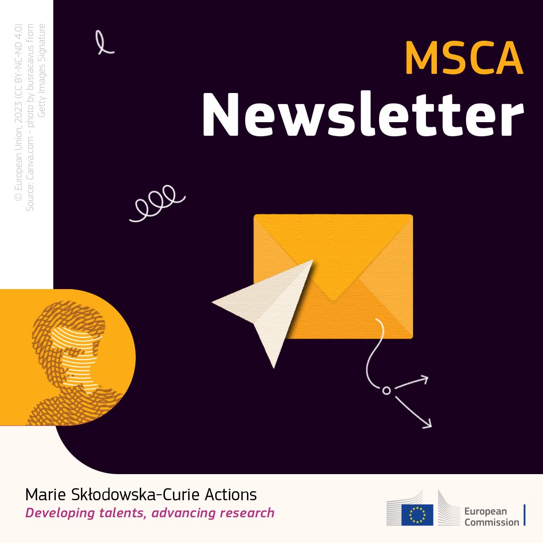 Are you subscribed to the #MSCA newsletter yet? Sign up to receive the latest news, funding opportunities, research jobs, stories, events & much more — right in your inbox! 📩 ➡️ europa.eu/!Rf37qt