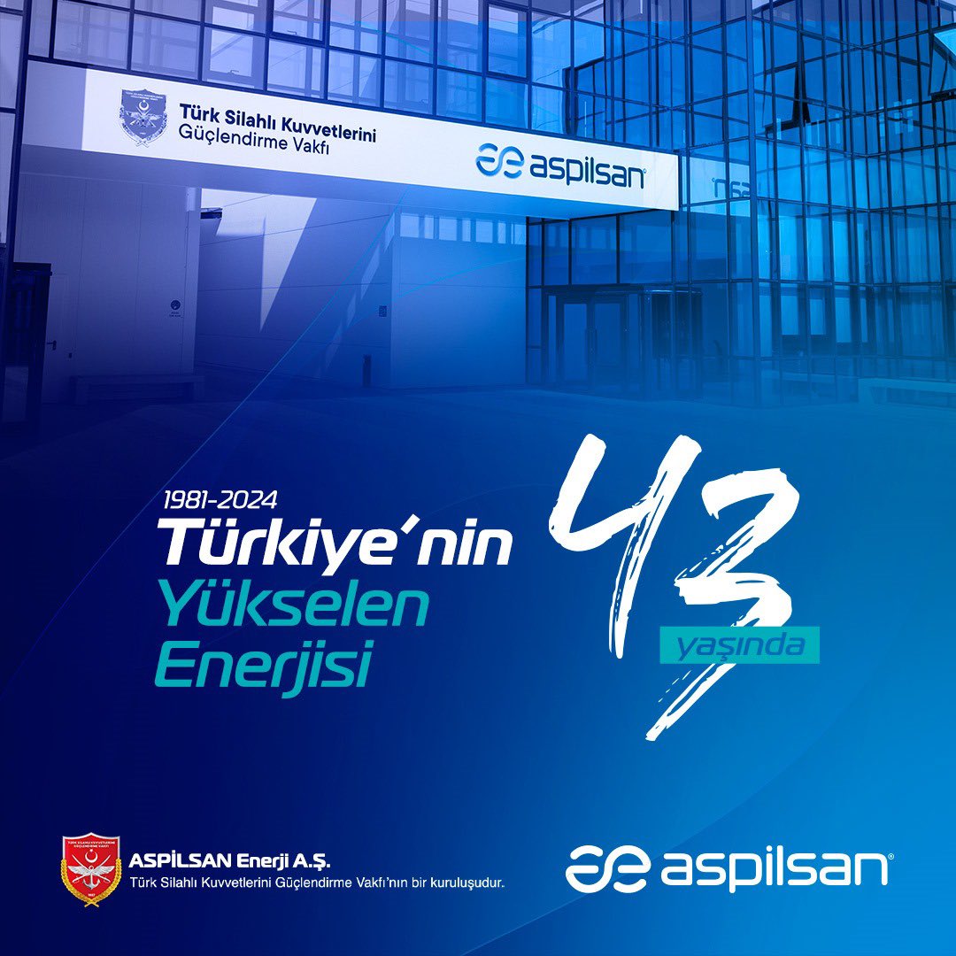 ASPİLSAN Enerji, 43 yıldır Türkiye’nin enerjisine güç veriyor 🔋🇹🇷 👉aa.com.tr/tr/ekonomi/hay… #AspilsanEnerji