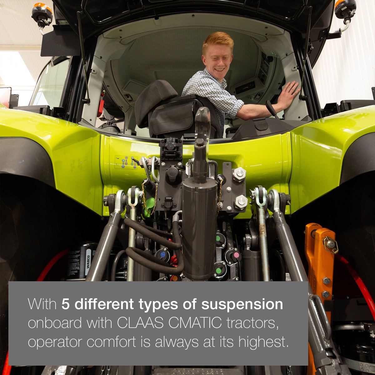 CLAAS_UK's tweet photo. Fully stepless transmission, uninterrupted change in speed and different suspension types not only ensure maximum efficiency but also optimal driver comfort. 🚜
#cmatic #claasuk https://t.co/yoI7AXmZJY