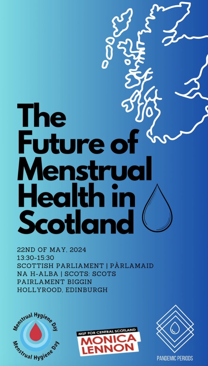 Our event in partnership with <a href="/MonicaLennon7/">Monica Lennon MSP</a> with celebrate the success of the Period Products (Free Provision)(Scotland)Act 21 &amp; look to the future of menstrual health in Scotland! 

DM us if you would like to attend in person at Hollywood on the 22nd of May! 

#WeAreCommitted