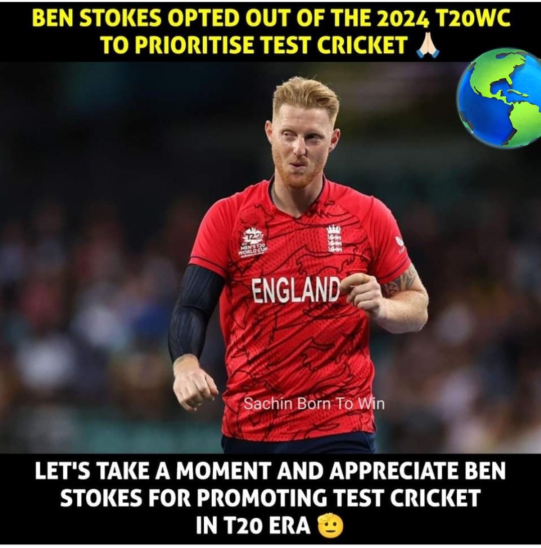 Ben Stokes -The Brand Ambassador of #Testcricket ❤️
#T20WorldCup