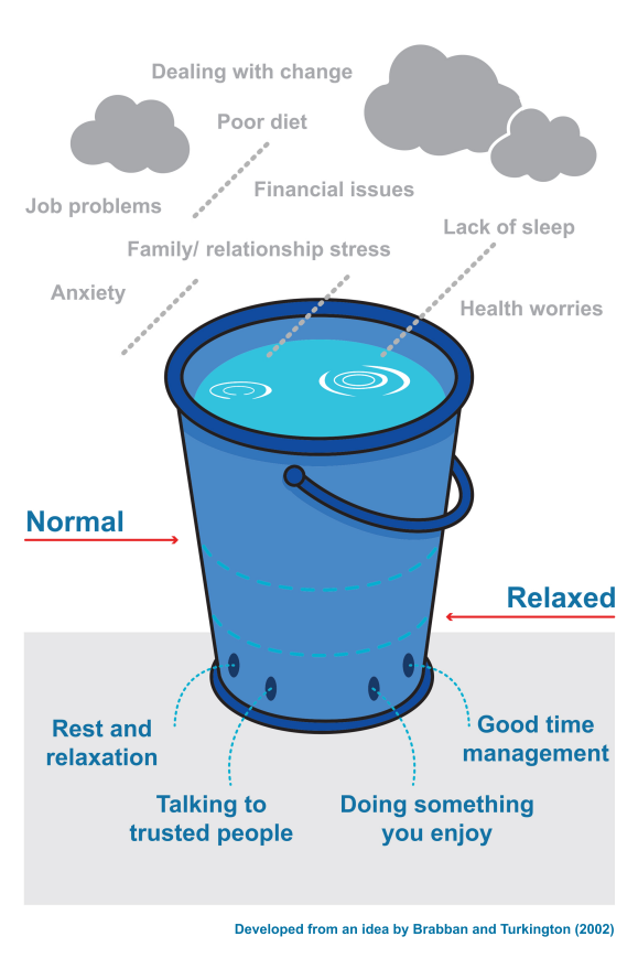 Healthy levels of stress can help push us, but sometimes it makes us feel like we can’t do anything at all. The Stress Bucket is a simple tool from @mentalhealthuk that can help us think about ways we can release stress 🪣 euc7zxtct58.exactdn.com/wp-content/upl… #StressAwarenessMonth