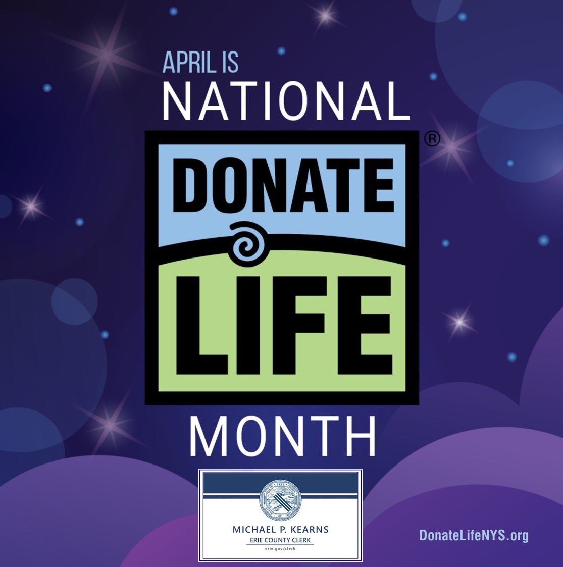 ErieCountyClerk's tweet image. April is #DonateLifeMonth. 

Did you know that a single donor can save up to 8 lives through organ, tissue and eye donation and improve dozens more? 

#CheckYES at your local Auto Bureau and #BeAHero! 

Learn more at erie.gov/clerk/donateli…

@weconnectlife @DonateLifeNYS