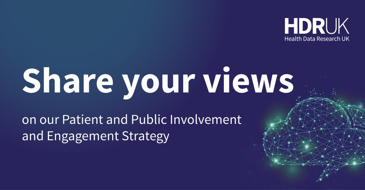 🗣️ Your opinion matters! We’re asking for feedback on our draft Patient and Public Involvement and Engagement Strategy, and want to hear from YOU. Take a few minutes to share your thoughts and help improve healthcare research for everyone: hubs.li/Q02rtbGz0 #HealthData