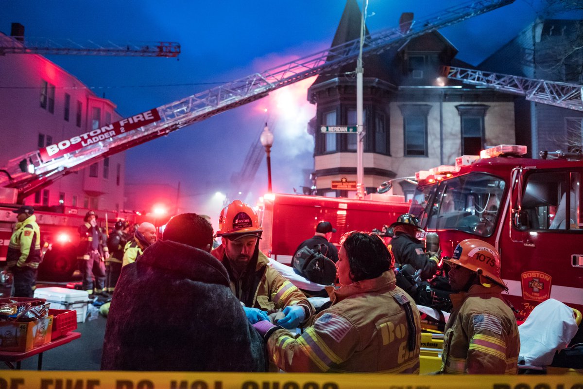 Update in photos. Boston Firefighters still heavily engaged in fighting this fire. 📸@pictureboston